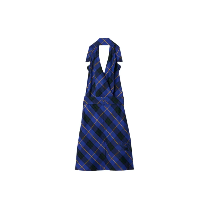 Burberry Sleeveless Dress Women's Bright Marine Blue-1