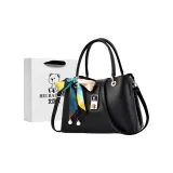 Black (with Bead Silk Scarf)+Shopping Bag