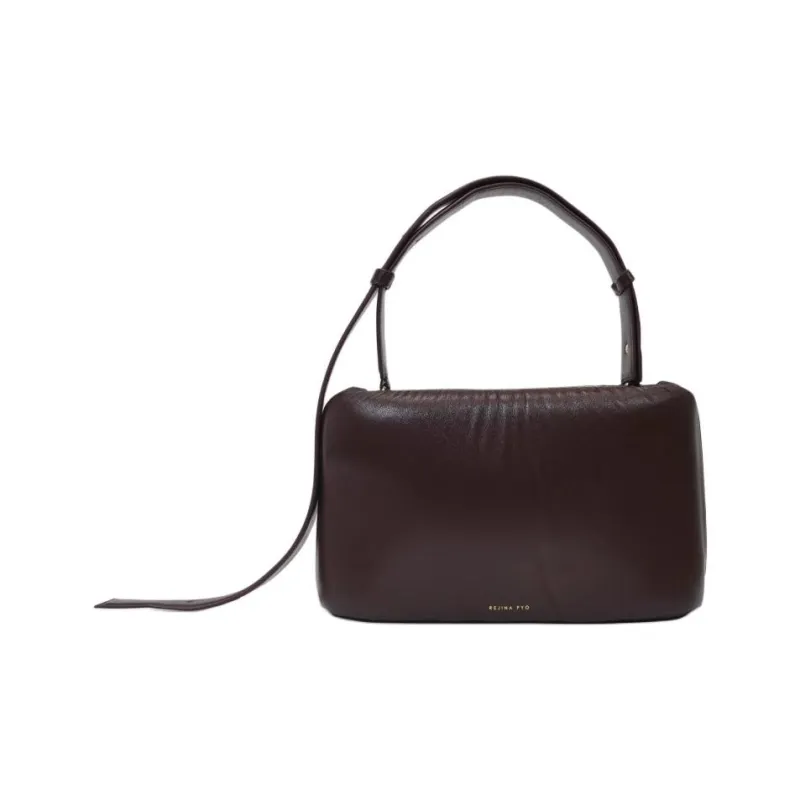 REJINA PYO Leather Handbag Shoulder Bag Women's Yellow/Brown-4