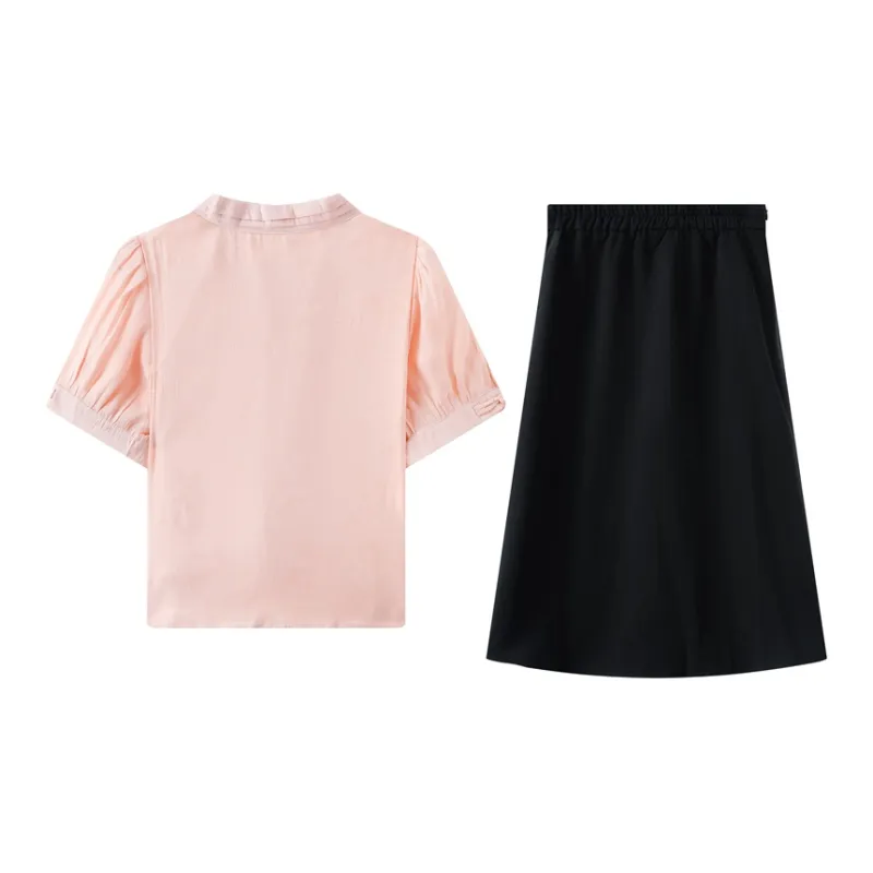EIDOLON GRAIN Skirt Set Women's Pink+Black-1