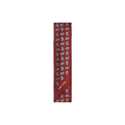 PRADA Fabric Knit Scarves Women's Red