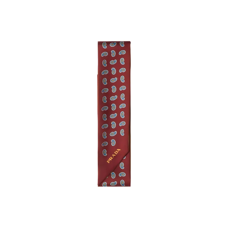 PRADA Fabric Knit Scarves Women's Red-0