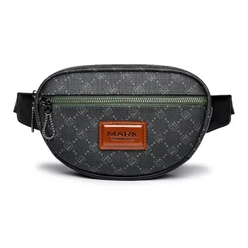 FAIRWHALE PVC Crossbody Bags Fanny Pack Regular Unisex Lead Coffee/Coffee