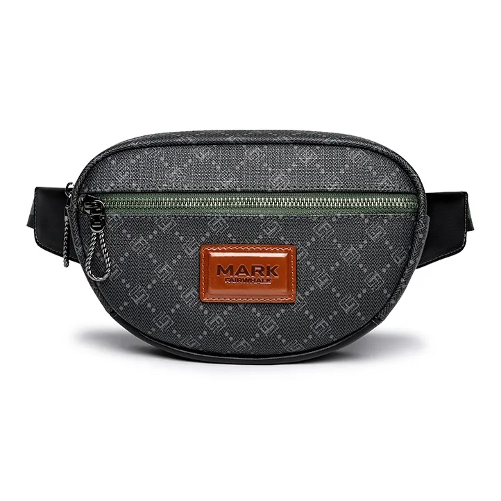 FAIRWHALE PVC Crossbody Bags Fanny Pack Regular Unisex Lead Coffee/Coffee-0