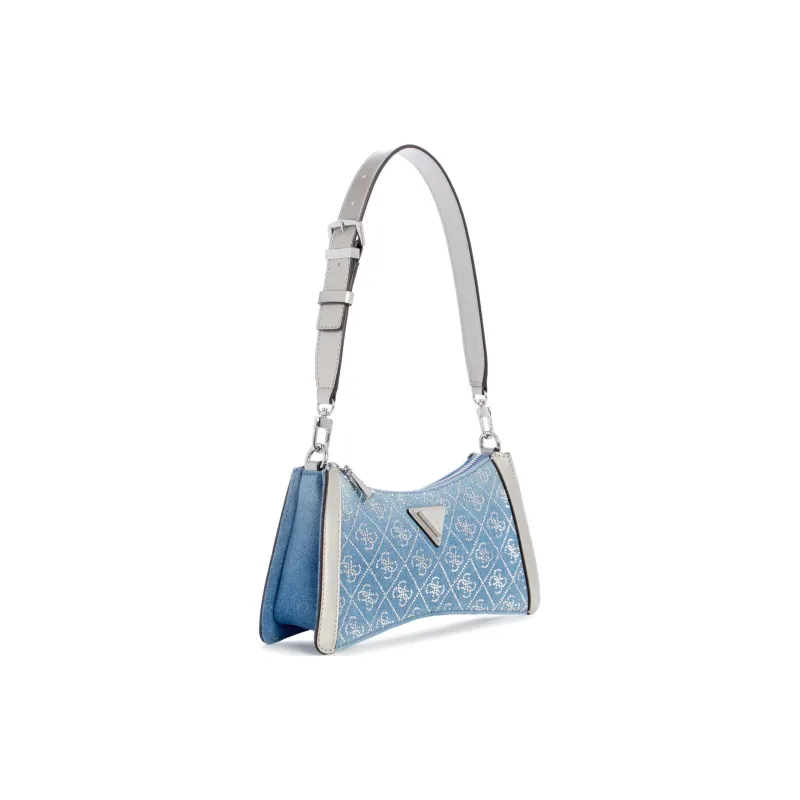 GUESS Faux Leather Handbag, Shoulder Bag Regular Women's Blue-1