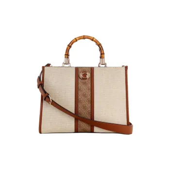 GUESS Canvas Bag, Shoulder Bag, Crossbody Bag, Handbag Women's Brown