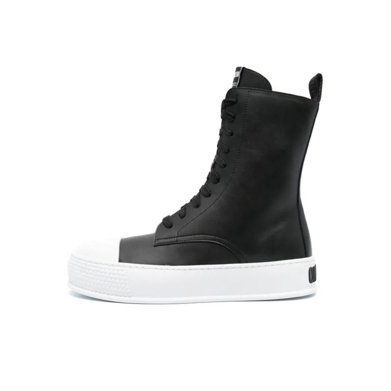MOSCHINO High-Top Skateboard Shoes Men's Black-0
