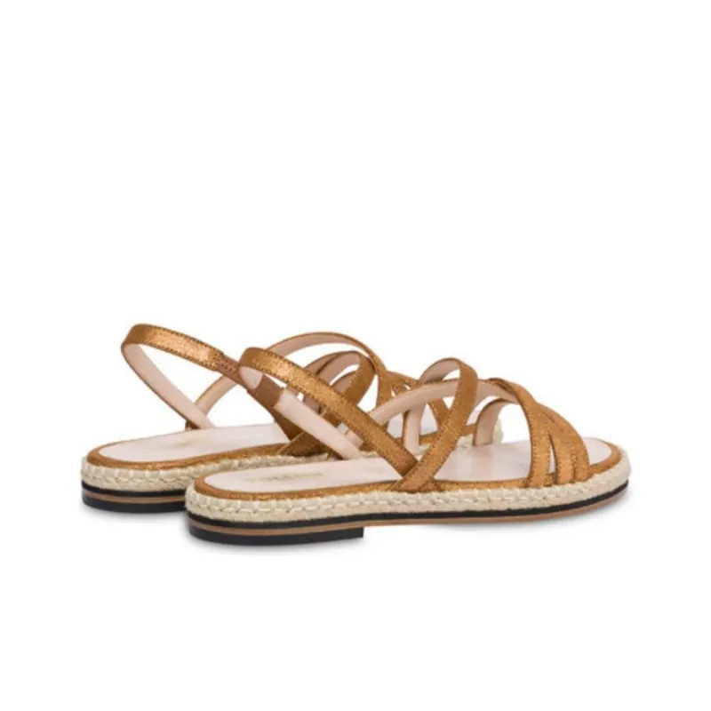 Pollini Playa Strap Sandals Women's Gold-3