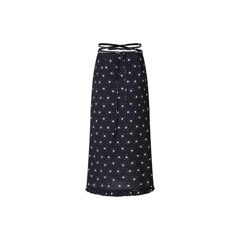 HERLIAN Casual Long Skirts Women's Black-1