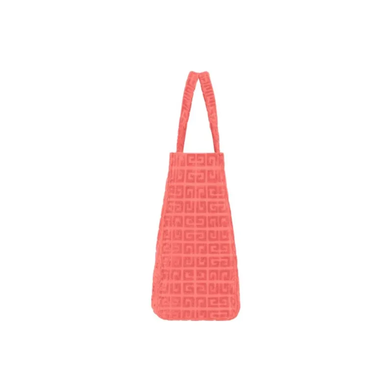 GIVENCHY G-Tote Cotton Tote Bag Shopping Bag Handbag Medium Size Women's Coral Pink-1