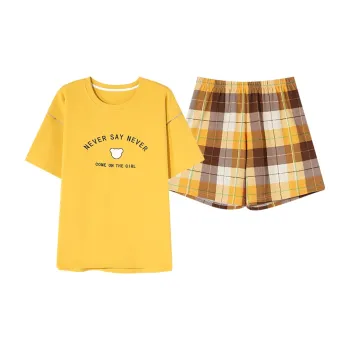 CAIHENGTONG Pajama Set Women's Yellow