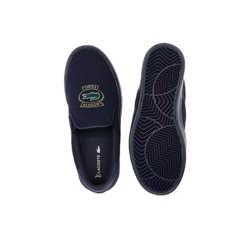 LACOSTE Low Top Skateboard Shoes Women's Navy Blue-4