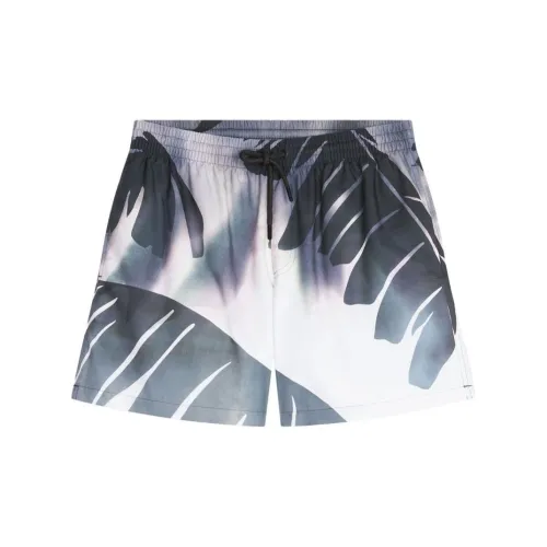 DRIES VAN NOTEN Beach Shorts Men Blue/White