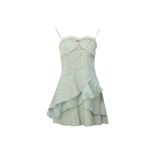 EIDM Slip Dresses Women's Mint Green