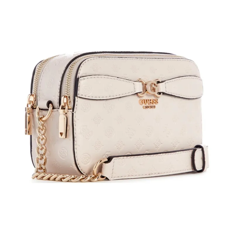 GUESS Faux Leather Camera Bag Shoulder Bag Crossbody Bag Women's Beige-1