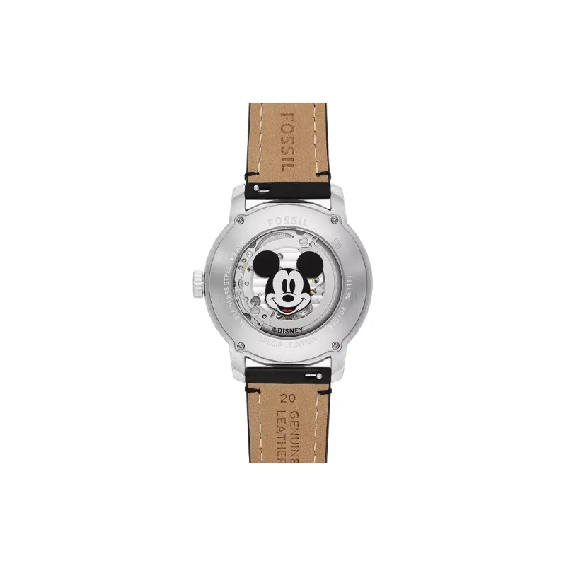 FOSSIL Wrist Watch Automatic Mechanical Movement Leather Watch Bands 40mm White Dial Unisex-1