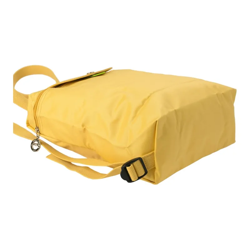 LONGCHAMP Le Pliage Canvas With Leather Backpack Women's Wheat Yellow-2