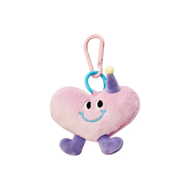 VANWALK Plush Backpack Charm Pendants Small Size Unisex Yellow/Pink/White-4