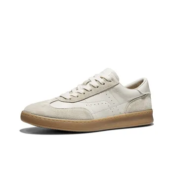 Hautton Jeans Wear Resistant Low Top Skateboard Shoes Men's Khaki
