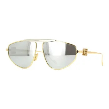 LOEWE Metal Irregular Shape Sunglasses Women's Gold