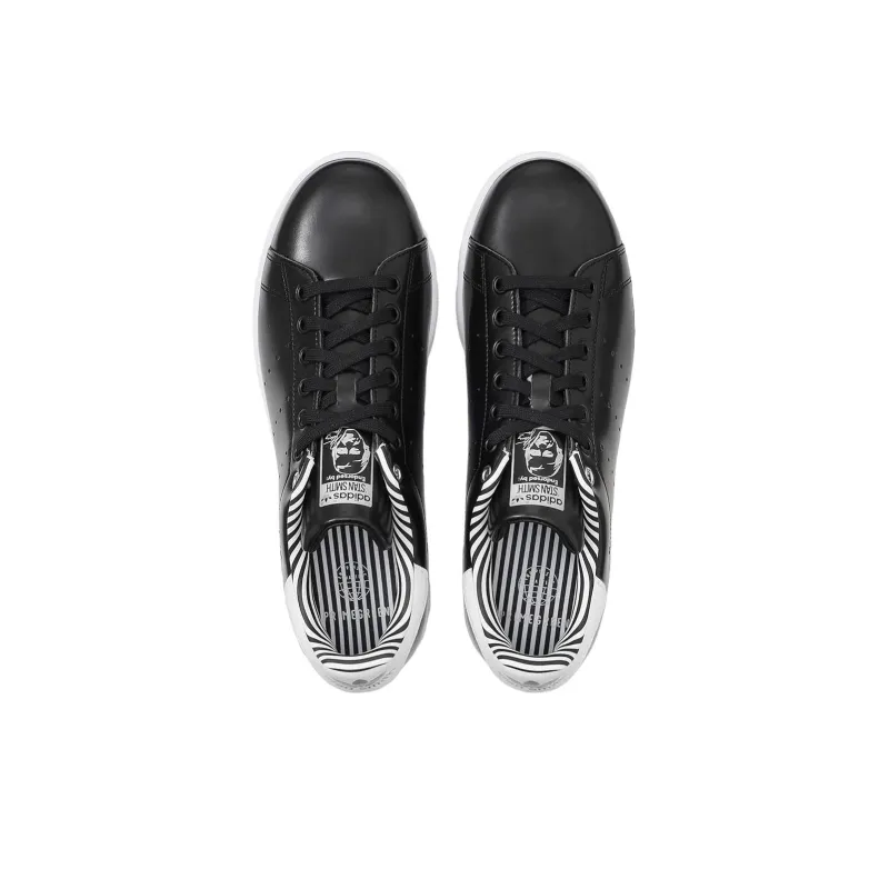 Adidas Originals STAN SMITH Anti Slip Wear Resistant Low Top Skateboard Shoes Unisex Black White-3