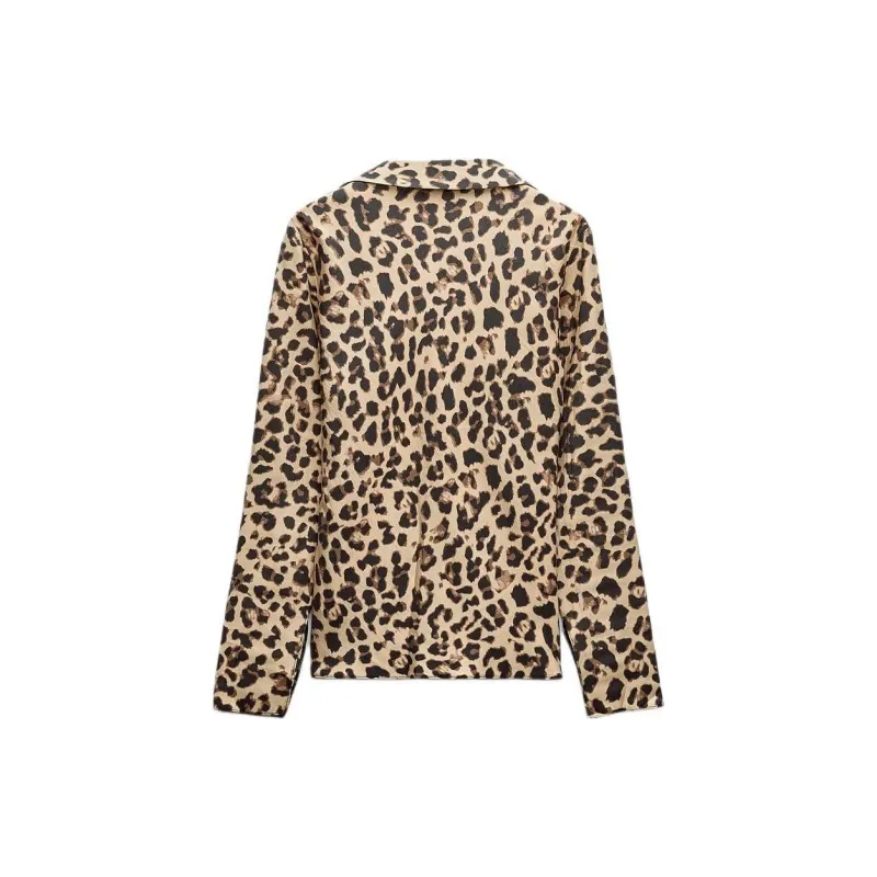ZARA Shirt Women's Leopard Print-1