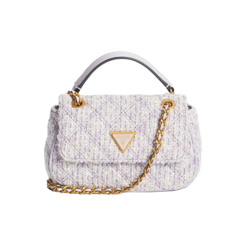 GUESS Tweed Shoulder Bag Crossbody Bag Mini Women's Purple-0