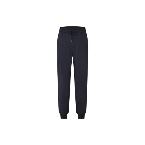 RARE Knitted Sweatpants Men Navy Blue