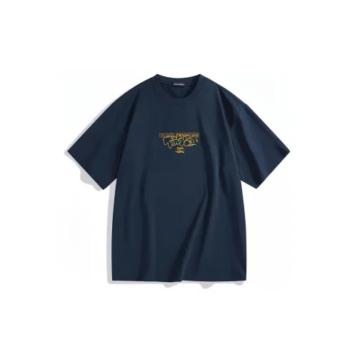 PEACEBIRD MEN T-Shirts Men Dark Blue 1 Wide Style