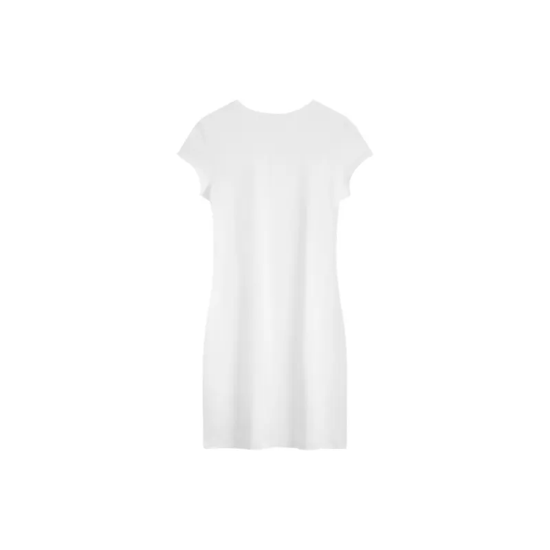 CALVIN KLEIN Short-Sleeved Dresses Women's Moon White-1