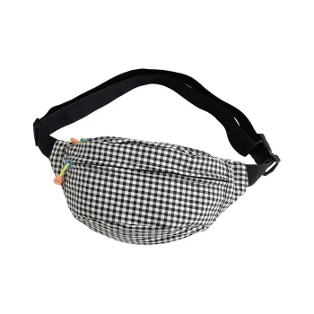 Alcohol Dragon Nylon Fabric Sling Bag Regular Unisex White/Blue/Black/Green/Black White Plaid