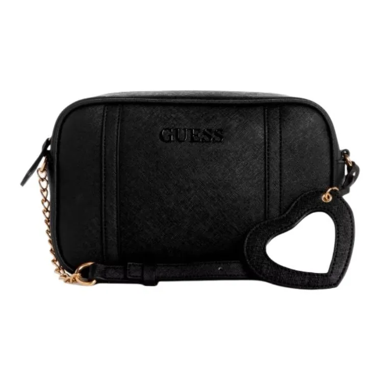 GUESS Faux Leather Camera Bag, Shoulder Bag Regular Women's Black-0