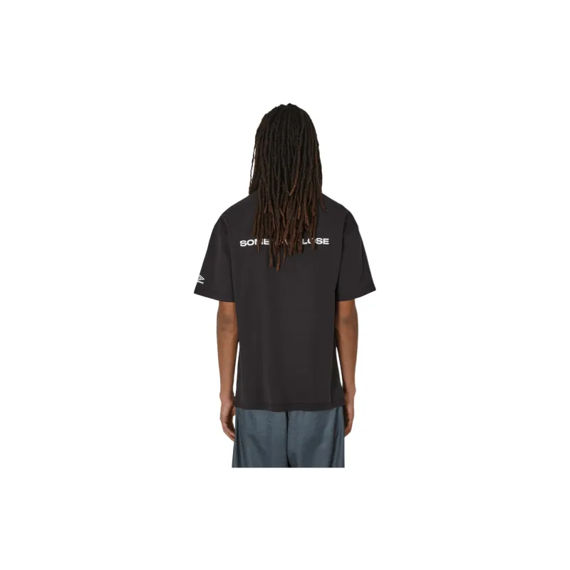 Umbro x Slam Jam Letter Print Breathable Fashion Crew Neck Short Sleeved T Shirt T Shirt Men's Black-1