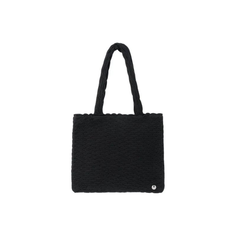 NIEEH Cotton Handbag, Shoulder Bag Women's Black-0