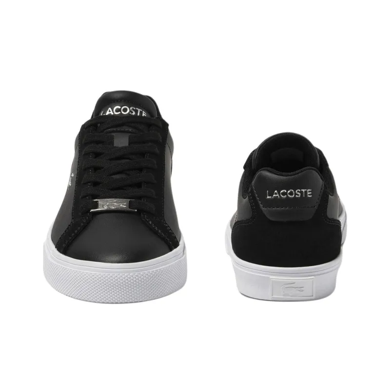 LACOSTE Lerond Pro Low-Top Skateboard Shoes Women's Black-4