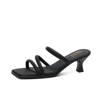 OMS Slide Slippers Women's Black/Ecru