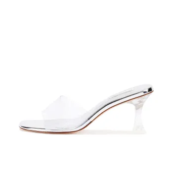 Larroude Slide Slippers Women's Silver