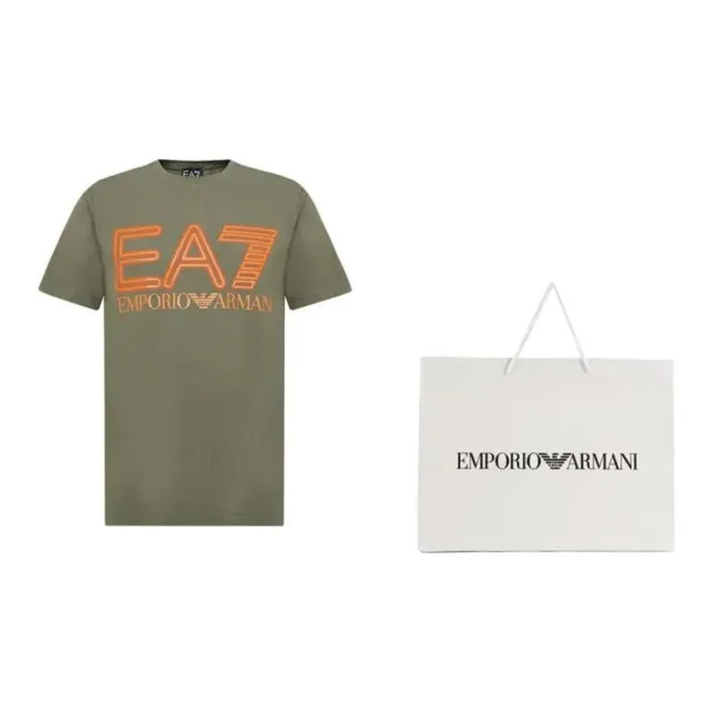 EMPORIO ARMANI EA7 T Shirt Men's Army Green-3