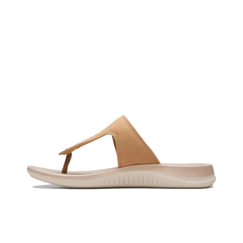 Clarks EVA Flip Flops Women's Walnut-1