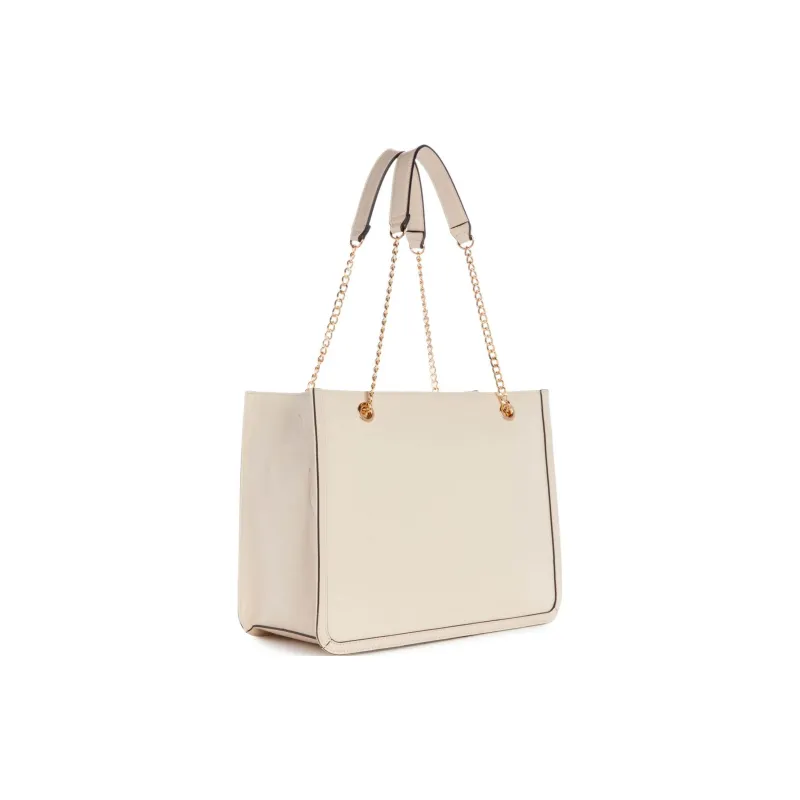 GUESS Faux Leather Tote Bag Shopping Bag Handbag Women's White-1