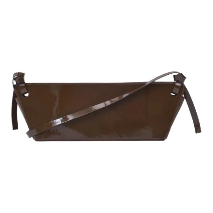 REJINA PYO Leather Shoulder Bag Women's Orange/Brown-5