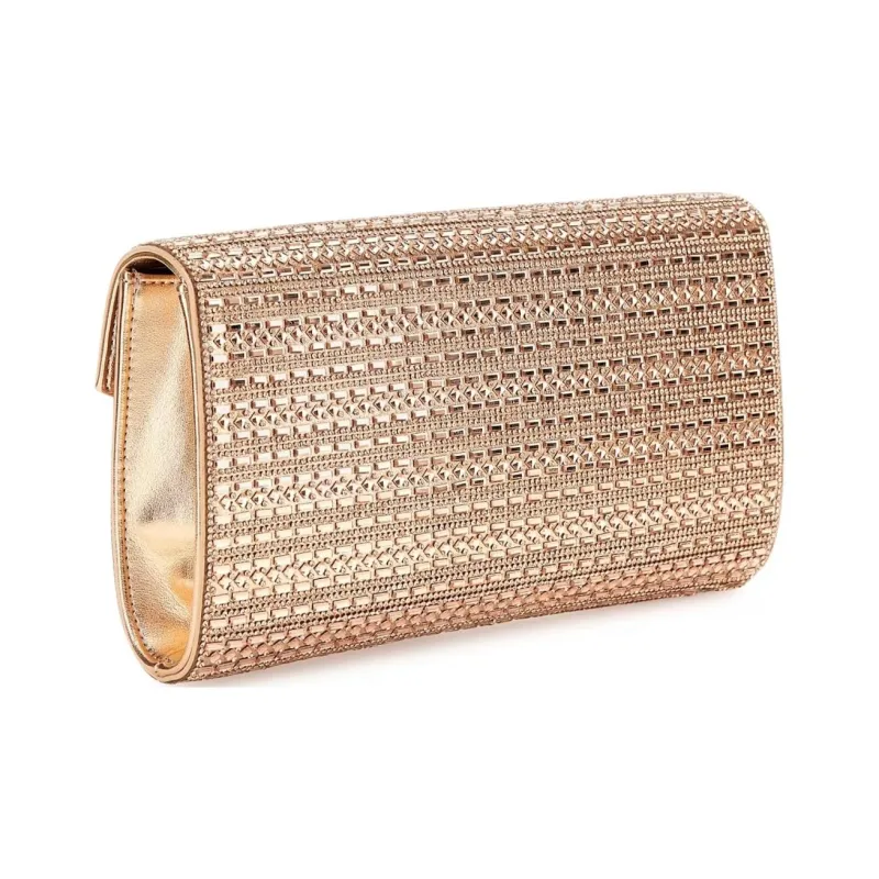 GUESS Artificial Leather Clutch Women's Rose Gold-1