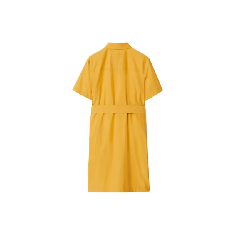 Burberry Short Sleeved Dress Women's Yellow-1