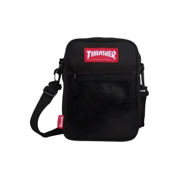 Thrasher Fabric Crossbody Bag Regular Unisex Black