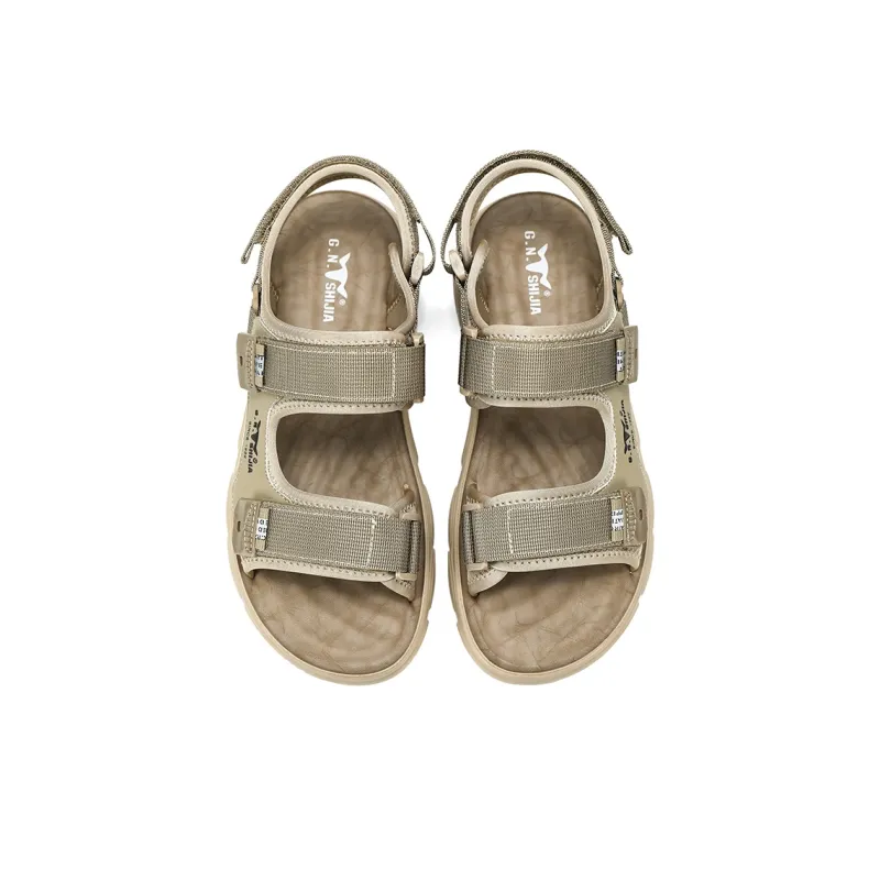 G.N.SHIJIA Beach Sandals Men Khaki/Green-5
