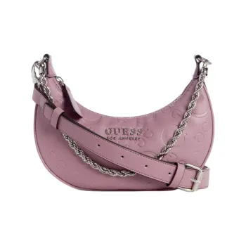 GUESS Artificial Leather Crescent Bag Shoulder Bag Crossbody Bag Regular Women's Purple