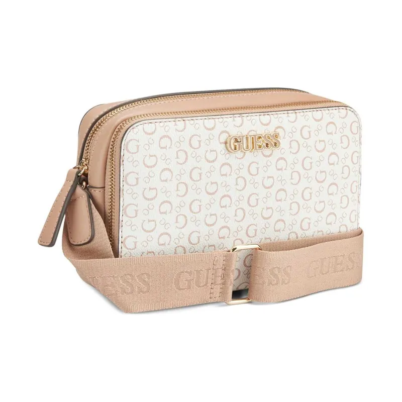 GUESS Artificial Leather Shoulder Bag Crossbody Bag Mini Women's White Pink-1
