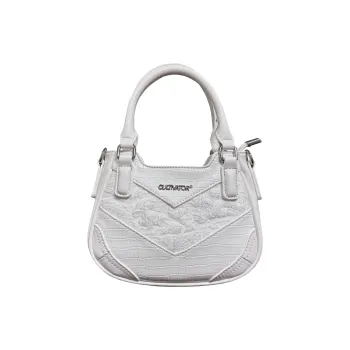 CULTIVATOR PU Leather Shoulder Bag Small Size Women's White/Black