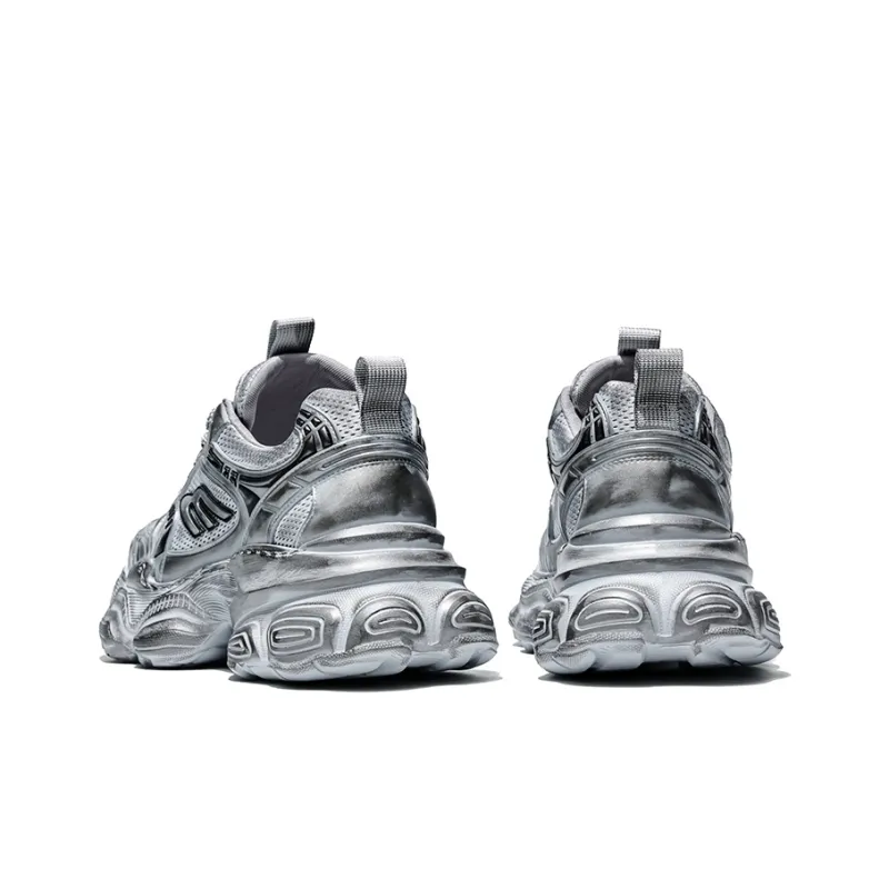 MOERBAI Height Increasing Breathable Low-Top Jogging Vintage Chunky Sneakers Men's-4