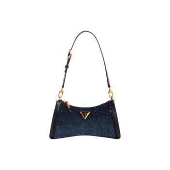 GUESS Denim Shoulder Bag Regular Women's Black Blue